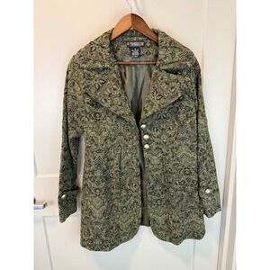 The Pyramid Collection Embroidered Paisley Goth Steampunk Tapestry Jacket Size S